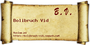 Bolibruch Vid névjegykártya